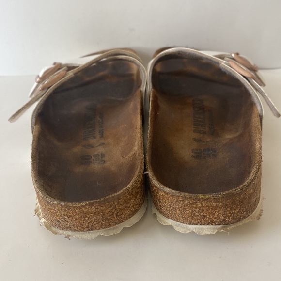 BIRKENSTOCK Yao Birko-Flor Patent Women's Sanda Patent White Sz L 9 M 7 - Picture 5 of 15